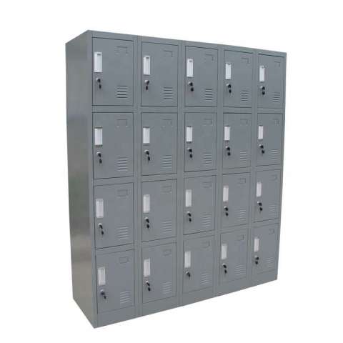 Customized multi-function wardrobe steel  4 tier 20 door staff gym clothes shoes storage locker